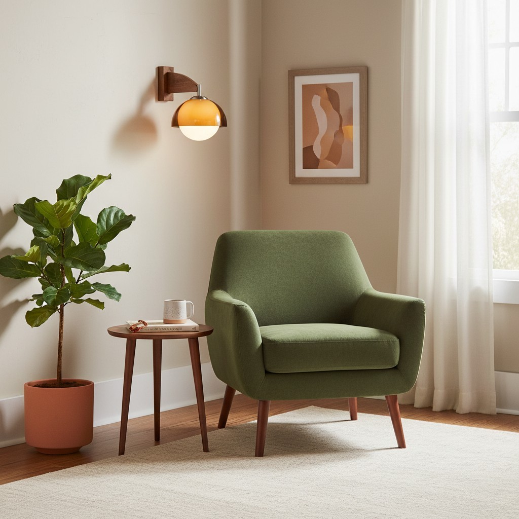 Afterglow Moderne Sunset Wandlamp - Ontwerp met dubbele glazen kap en voet met houtstructuur HL2363