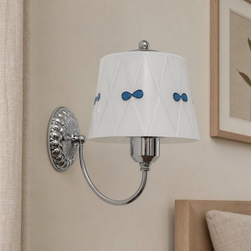 Billa glazen wandlamp met strik - Vintage artistiek ontwerp voor slaapkamer en hal HL3598
