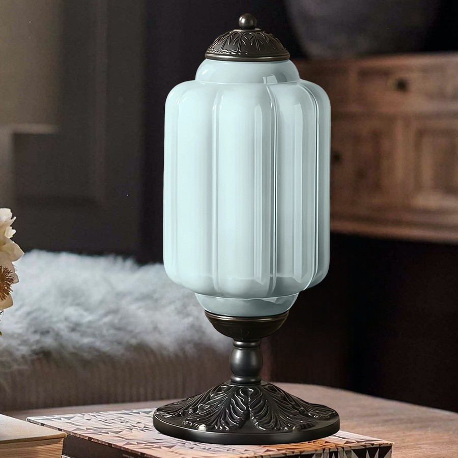 Eloise Vintage Glazen Pompoen Tafellamp HL931