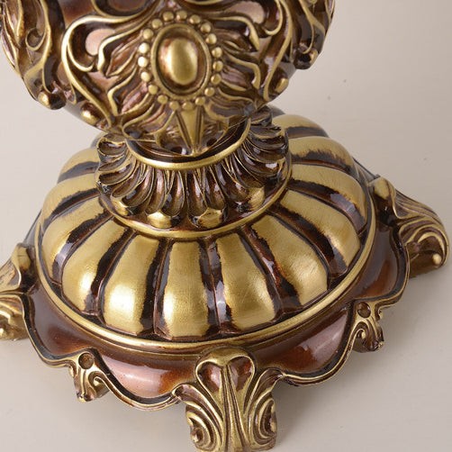 Traditionele Europese roze patroon lampenkap tafellamp HL873
