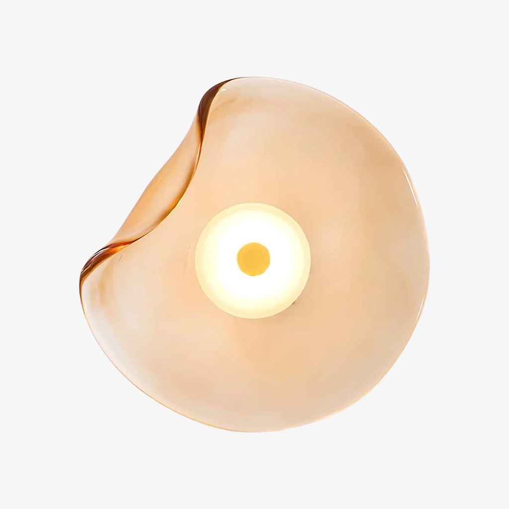 Lunacrest gebogen wandlamp geïnspireerd op nevels – artistieke glazen verlichting voor de hal HL2362