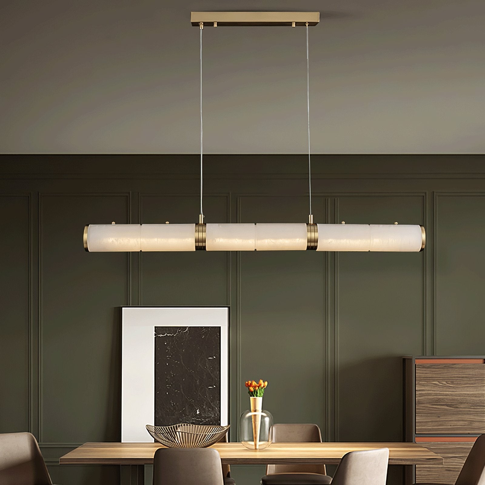 Luxe albasten balken hanglamp HL345