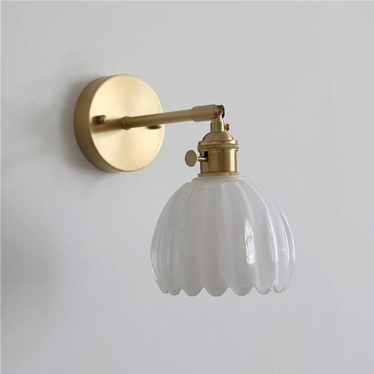 Vintage glazen bloemknop tulp wandlamp HL211