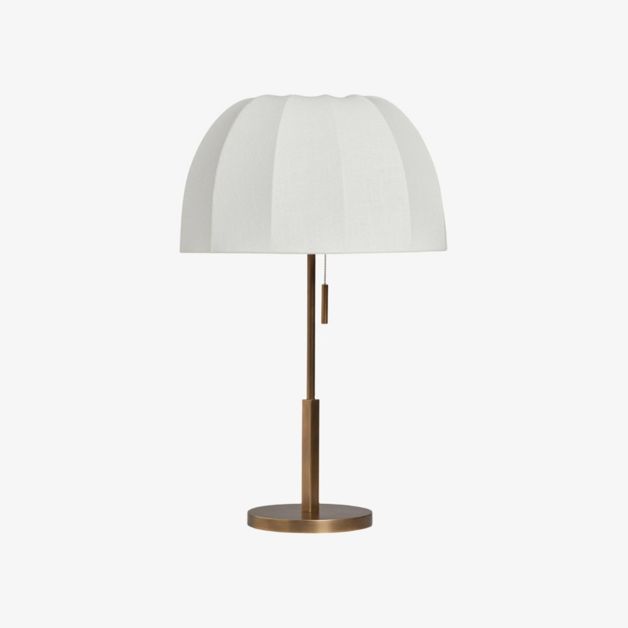 Vellaro elegante messing tafellamp met stoffen kap - Nachtlampje voor een moderne slaapkamer HL1877