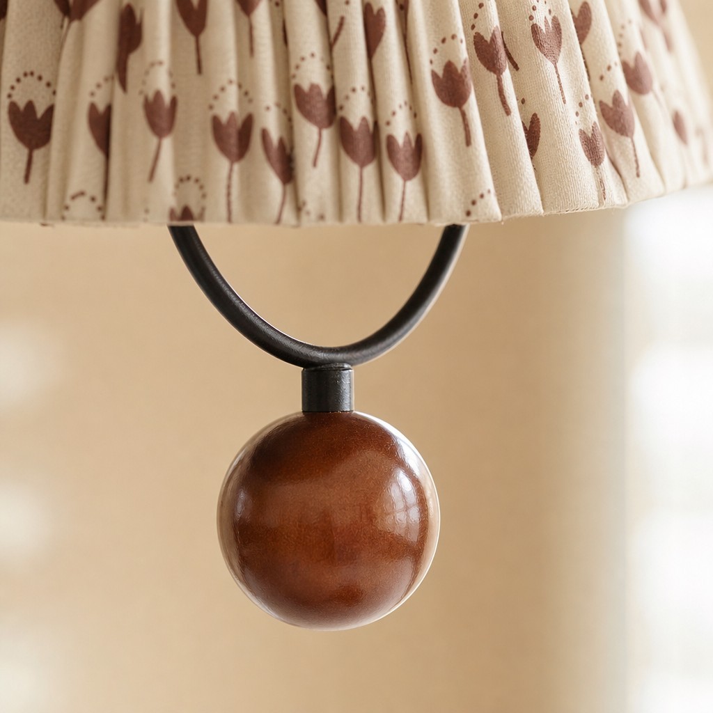 Solmire Decoratieve Hanglamp met Bloemenprint en Stoffen Bekleding - Metalen Accent Hanglamp voor Woonkamer en Eetkamer HL3561