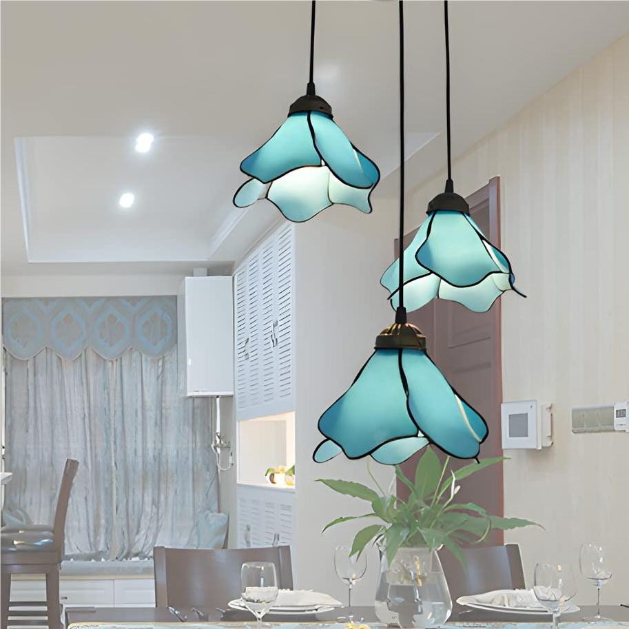 Vintage Lotusbloem Glazen Hanglamp HL129