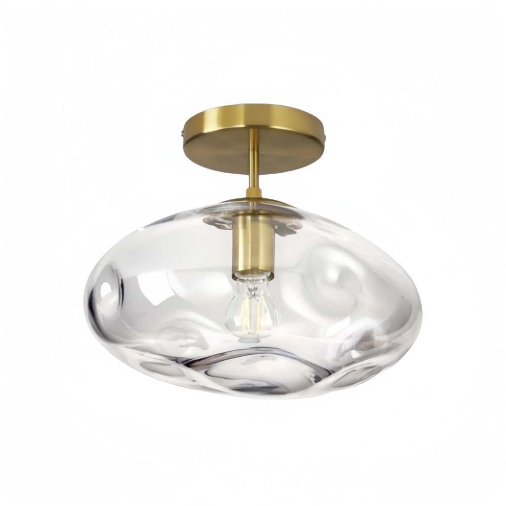 Moderne plafondlamp van chroomspiegelglas - minimalistische stijl voor woonkamer HL1054