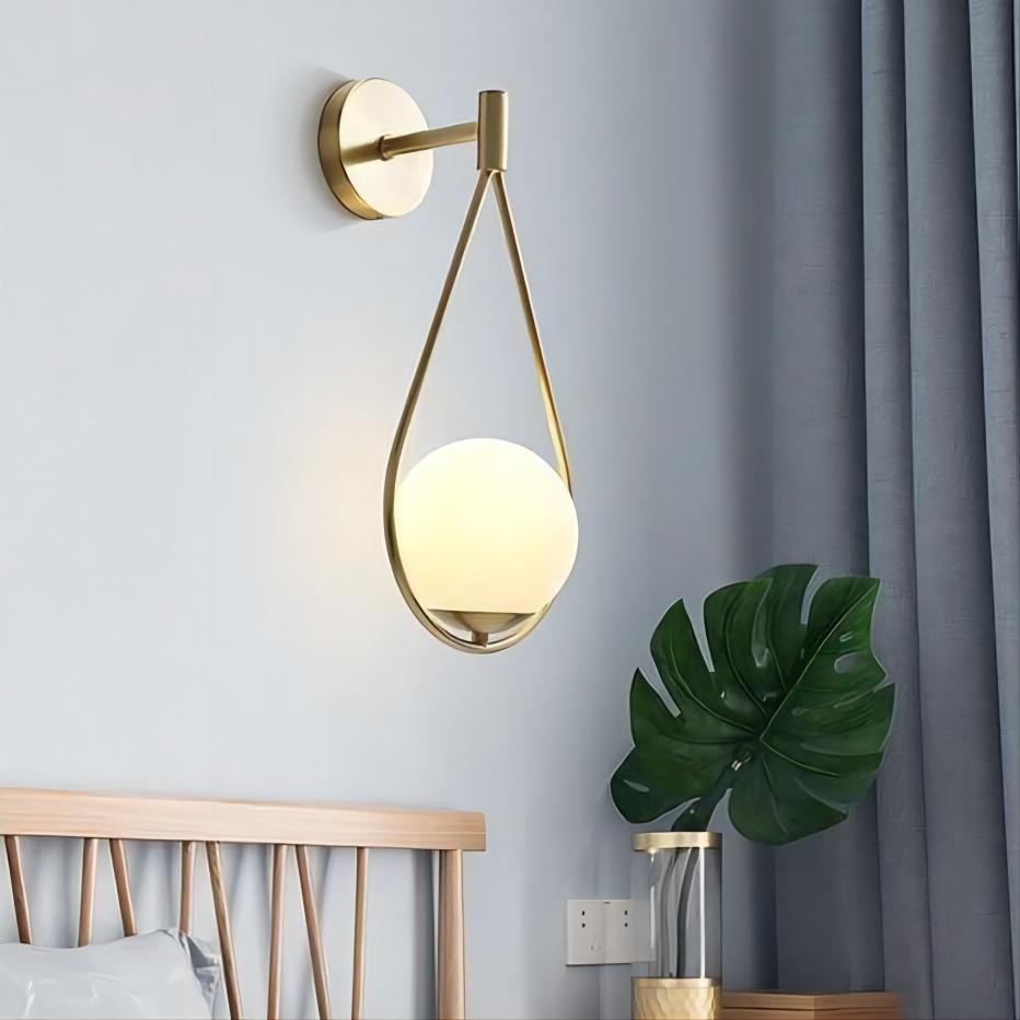 Messing ijdelheid Wandlamp