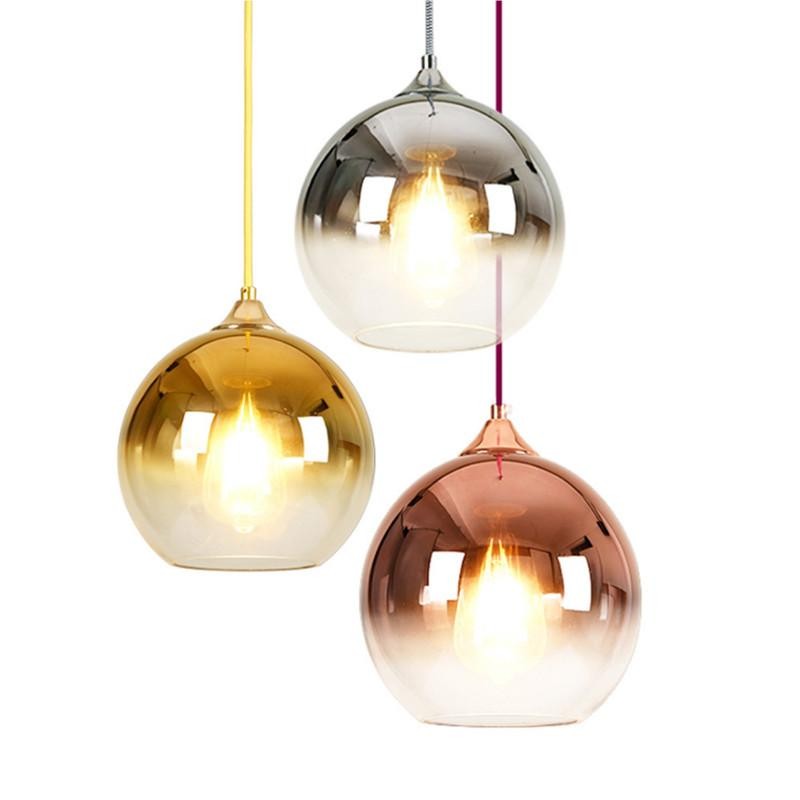 Moderne Glazen Bol Hanglamp Met Verloop HL70