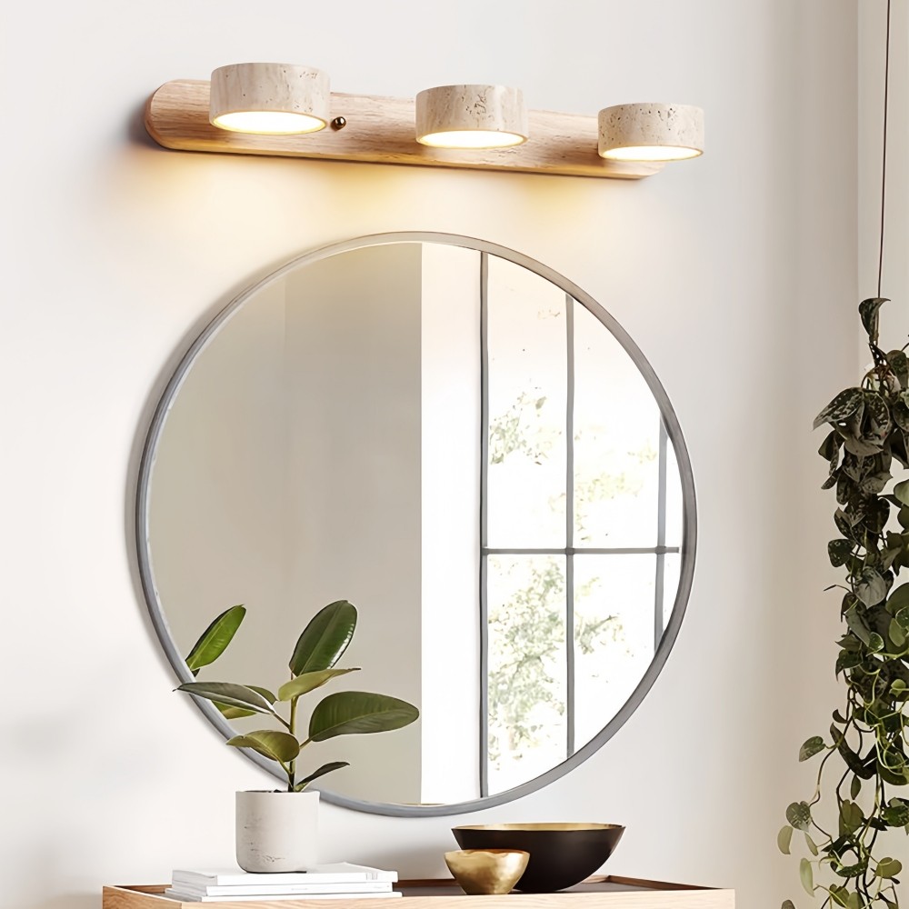 Travertijn Houten Wandlamp - Draaibare LED-Badkamerverlichting HL1052