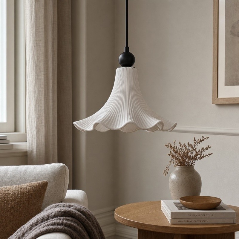 Cazelle Franse Vintage Bloemen Hanglamp - Retro Bloemen Hanglamp voor Slaapkamer en Hal HL3590
