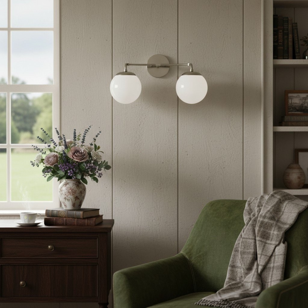 Glorica Glazen Wandlamp - Moderne Vintage Badkamerlamp HL1738