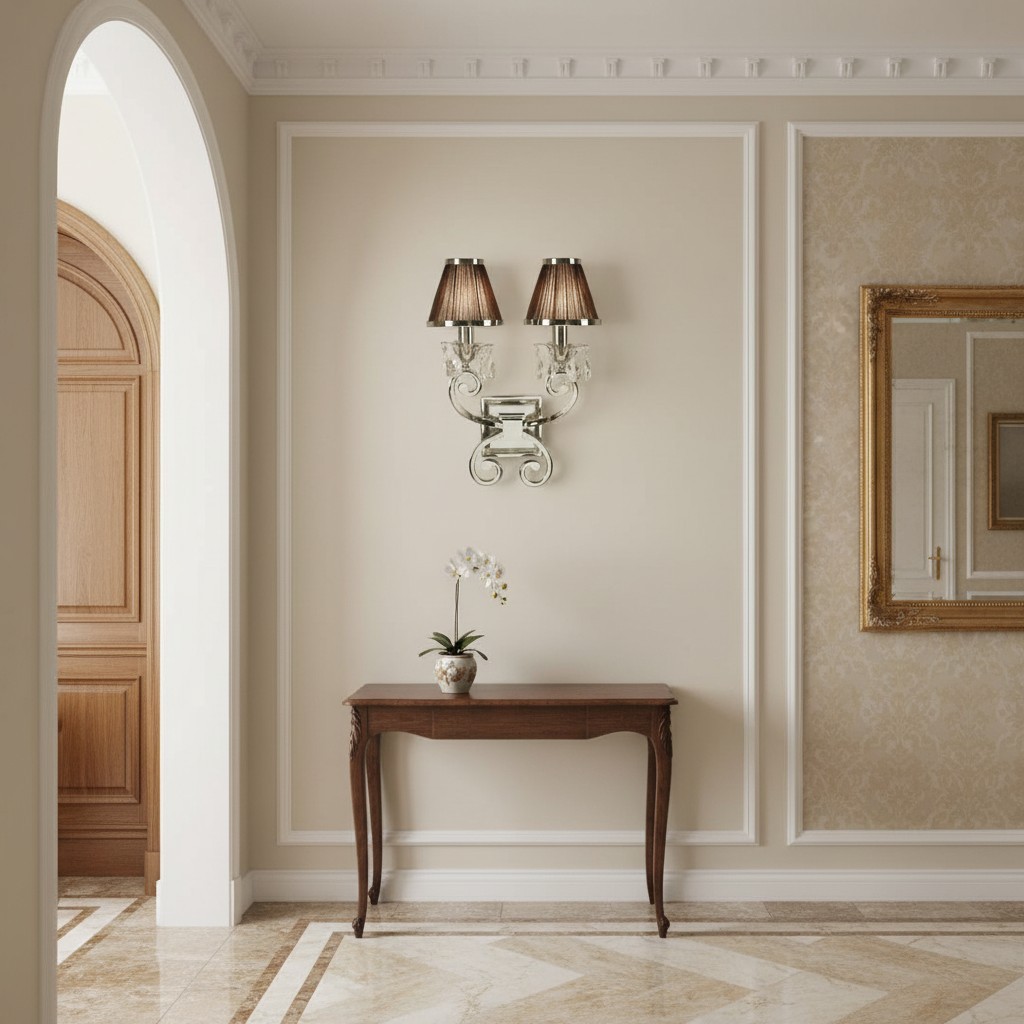 Talonis Luxe Kristallen Wandlamp - Verchroomd Frame voor Slaapkamers en Huisdecoratie HL2160