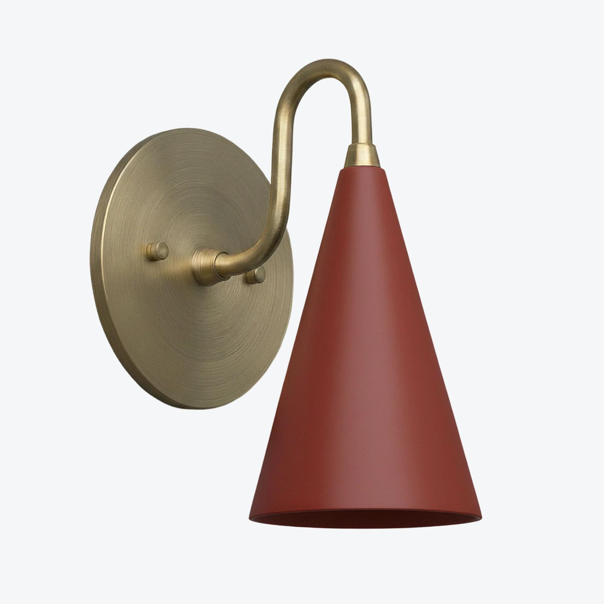 Curva metalen kegelvormige wandlamp - Vintage messing wandlamp voor hal of trappenhuis HL1967