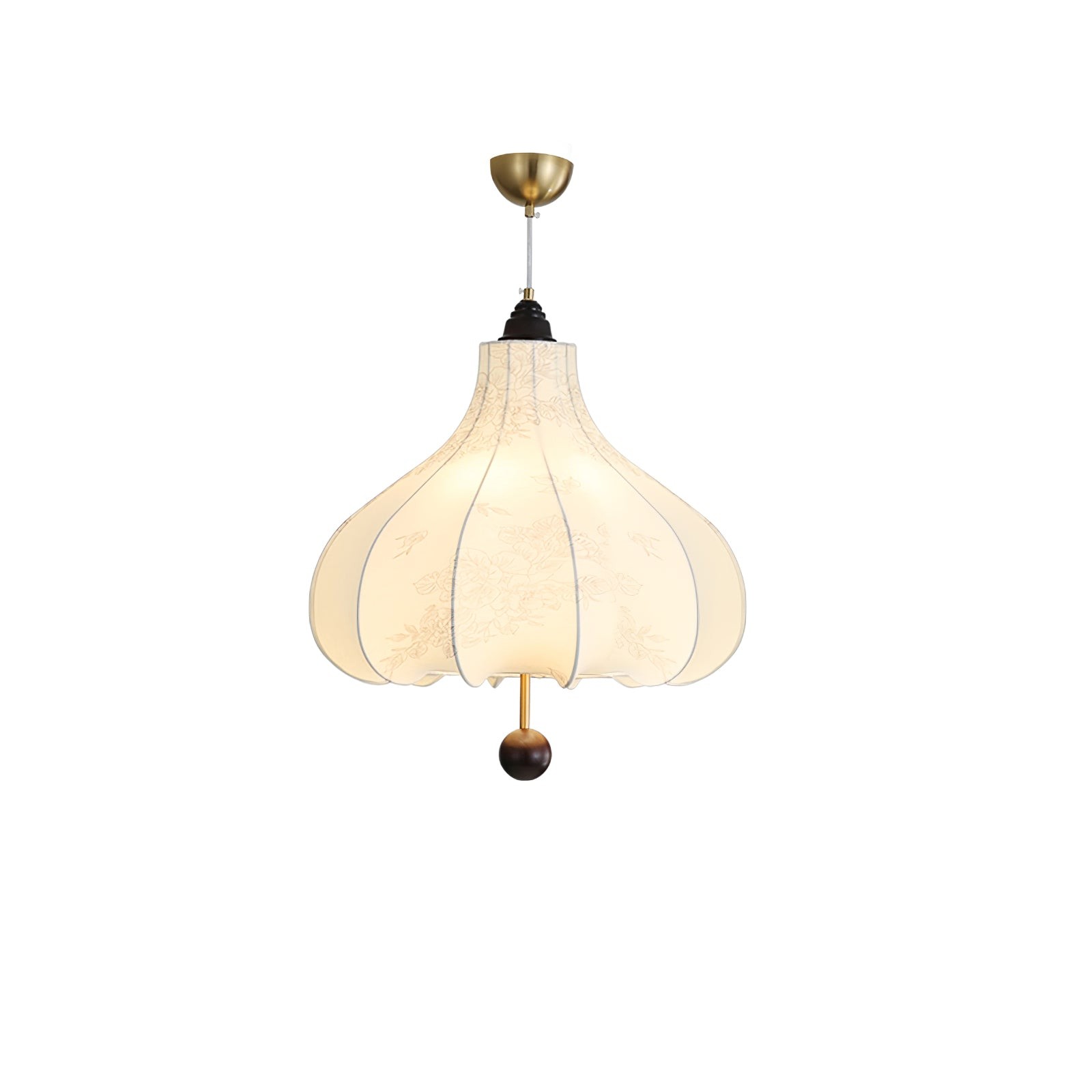 Retro Kastanje Stoffen Hanglamp HL495