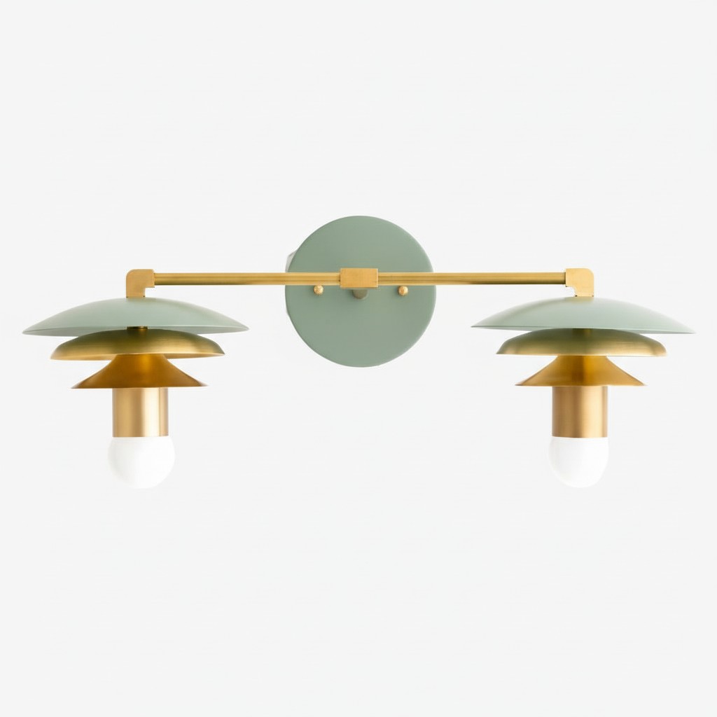 Artivo gelaagde messing wastafellamp - moderne, strakke stijl badkameraccent HL1723