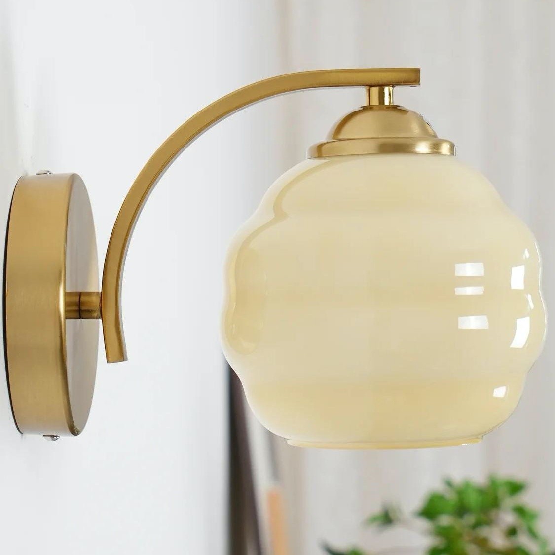 Vintage Glazen Bauhaus Art Deco Wandlamp HL282