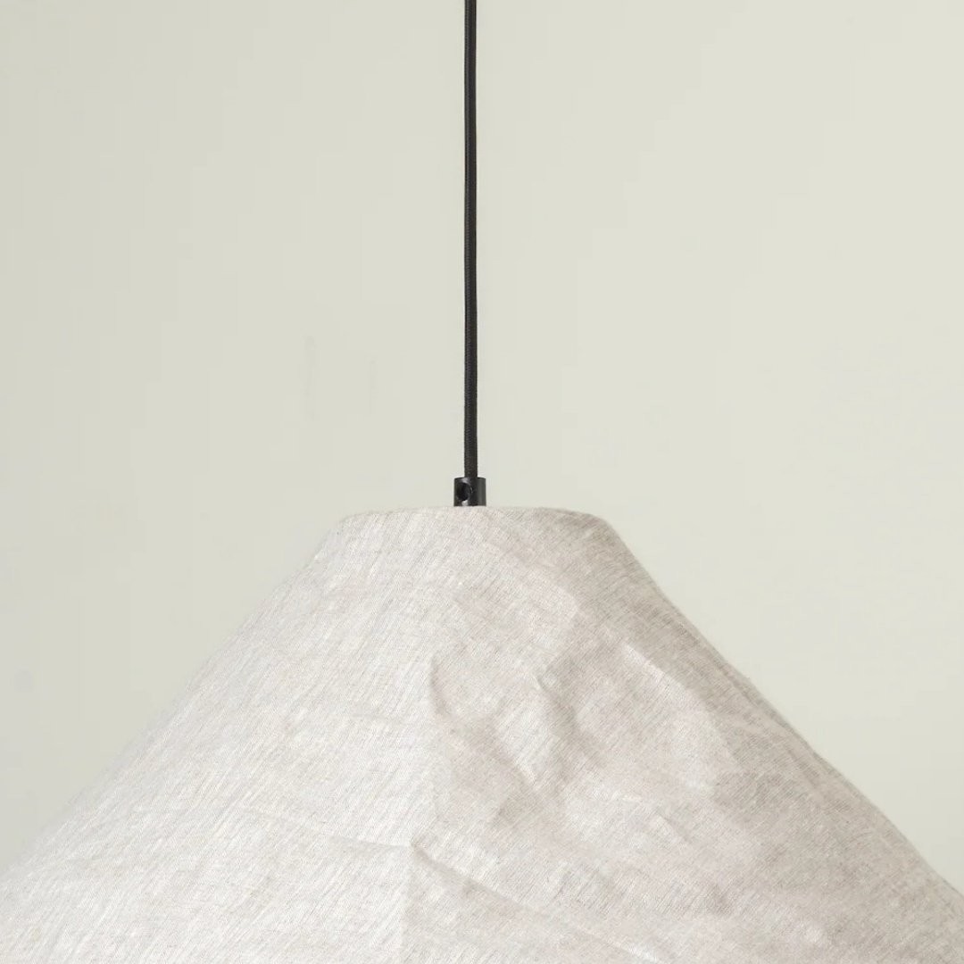 Zalen opvouwbare stoffen lampenkap - Handgemaakte geweven hanglamp voor sfeer in de eetkamer en hal HL1918