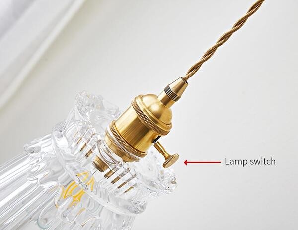 Antiek helder geribbeld glas Slaapkamer keuken hanglamp HL48