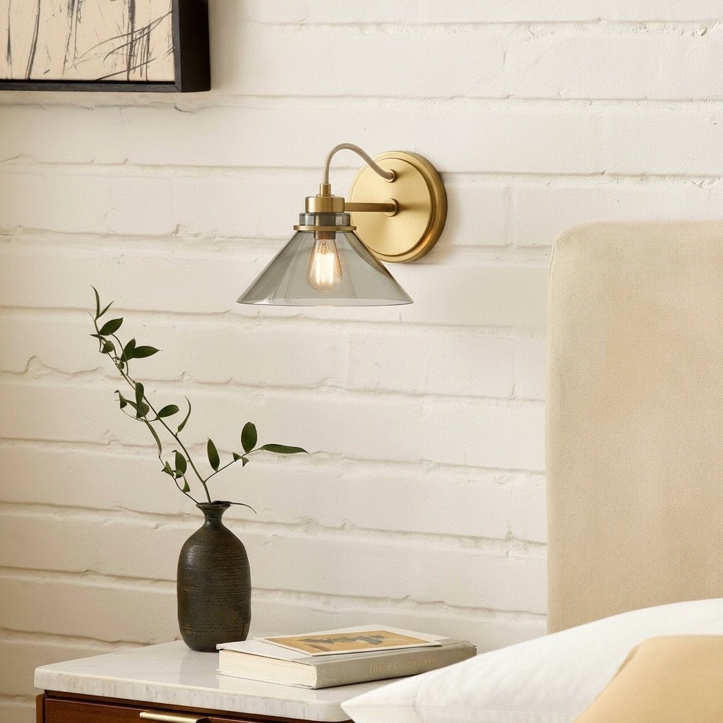 Aurenza Sconce – Landelijke wandlamp met metalen accenten voor gezellige ruimtes HL1648