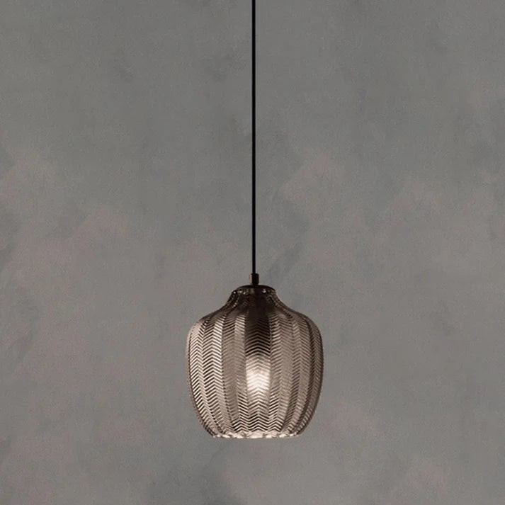 Hanglamp in golvend glas in Scandinavische stijl HL1242