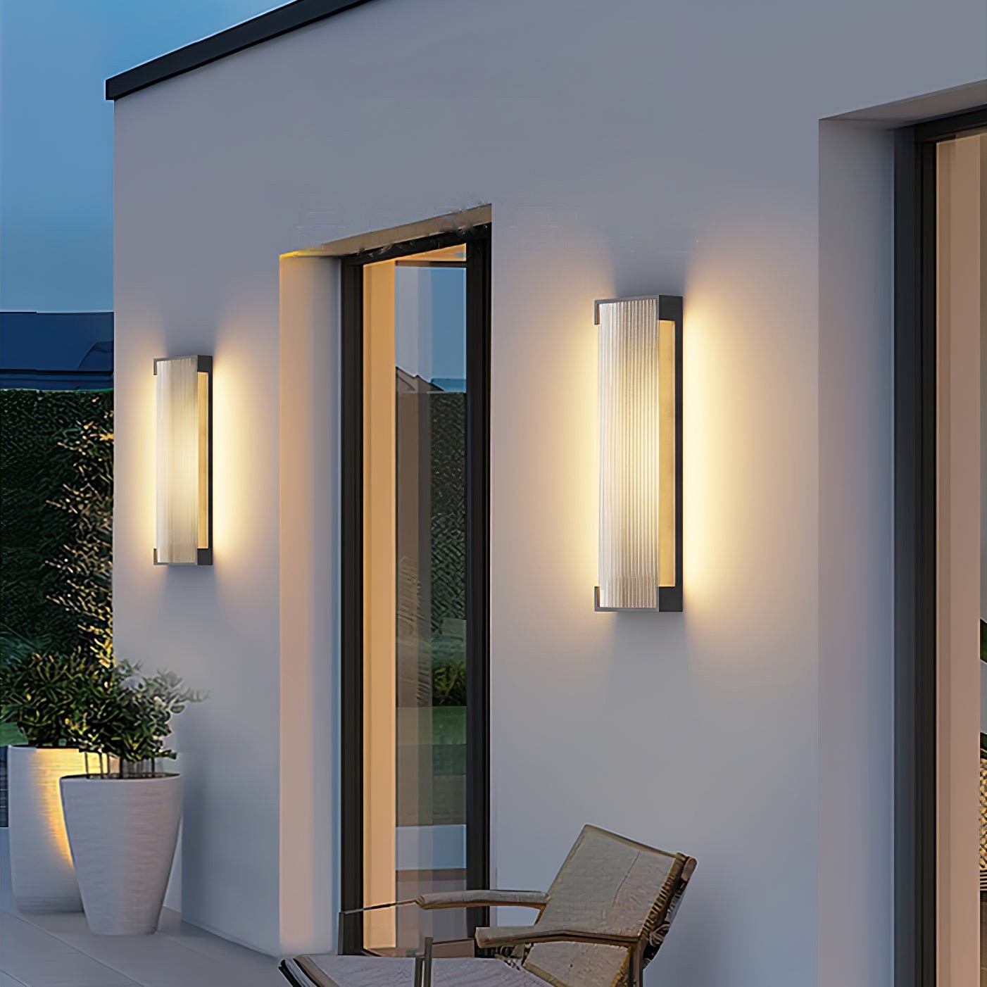 Rechthoekige buitenwandlamp HL793