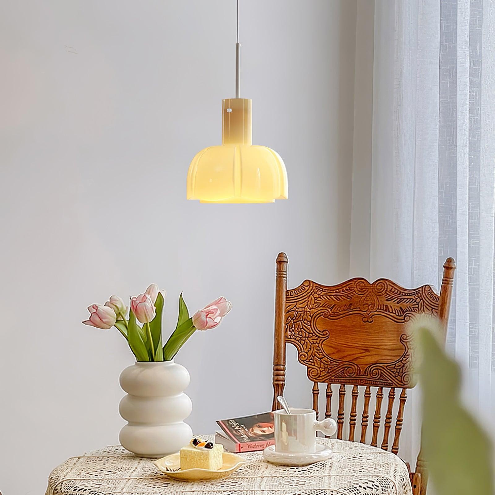 Middeleeuwse stijl glazen knop hanglamp HL619