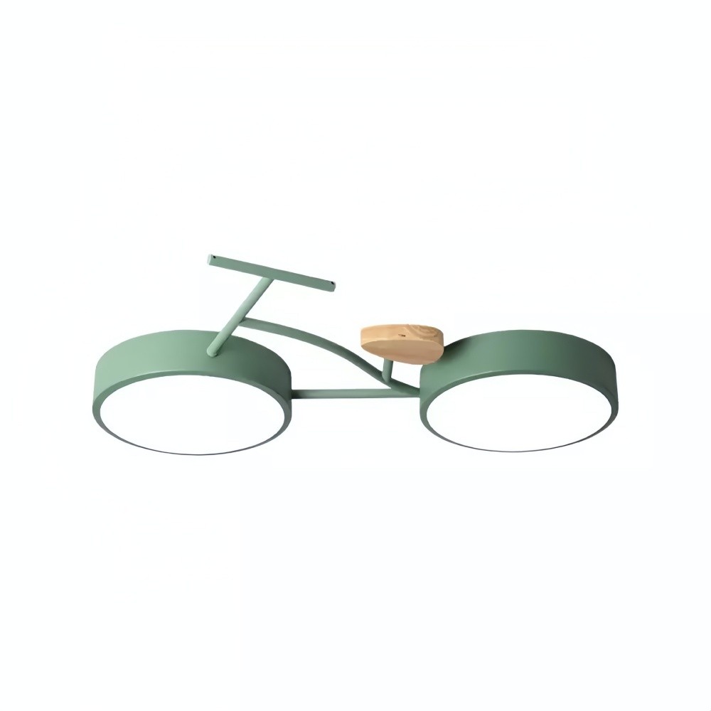 Nordic Wood Disc Plafondlamp - Fiets LED Lamp voor Kinderkamer HL1350