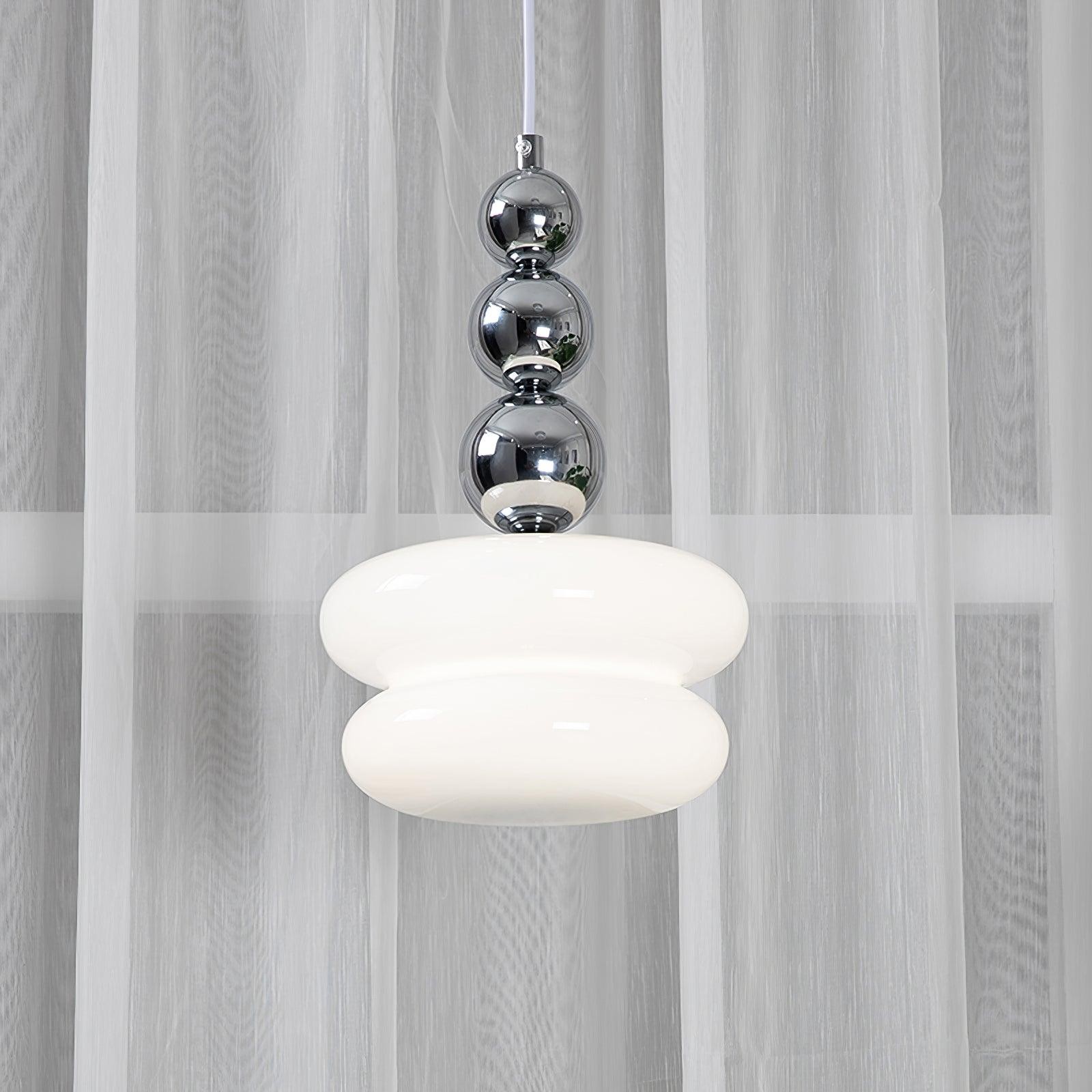 Hedendaagse Scandinavische glazen bolvormige hanglamp voor woonkamer HL689