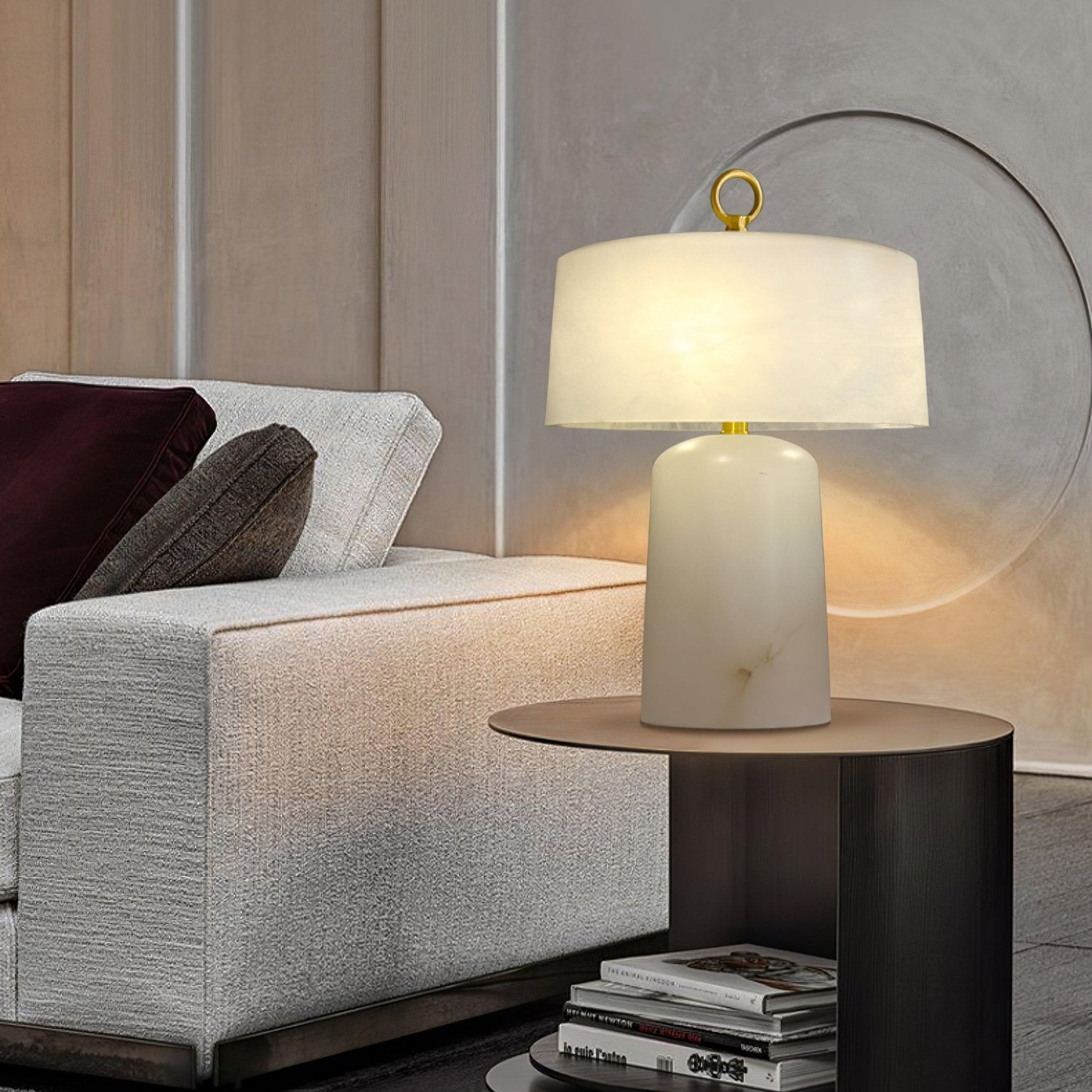 Lichte luxe stijl marmeren stenen tafellamp HL355