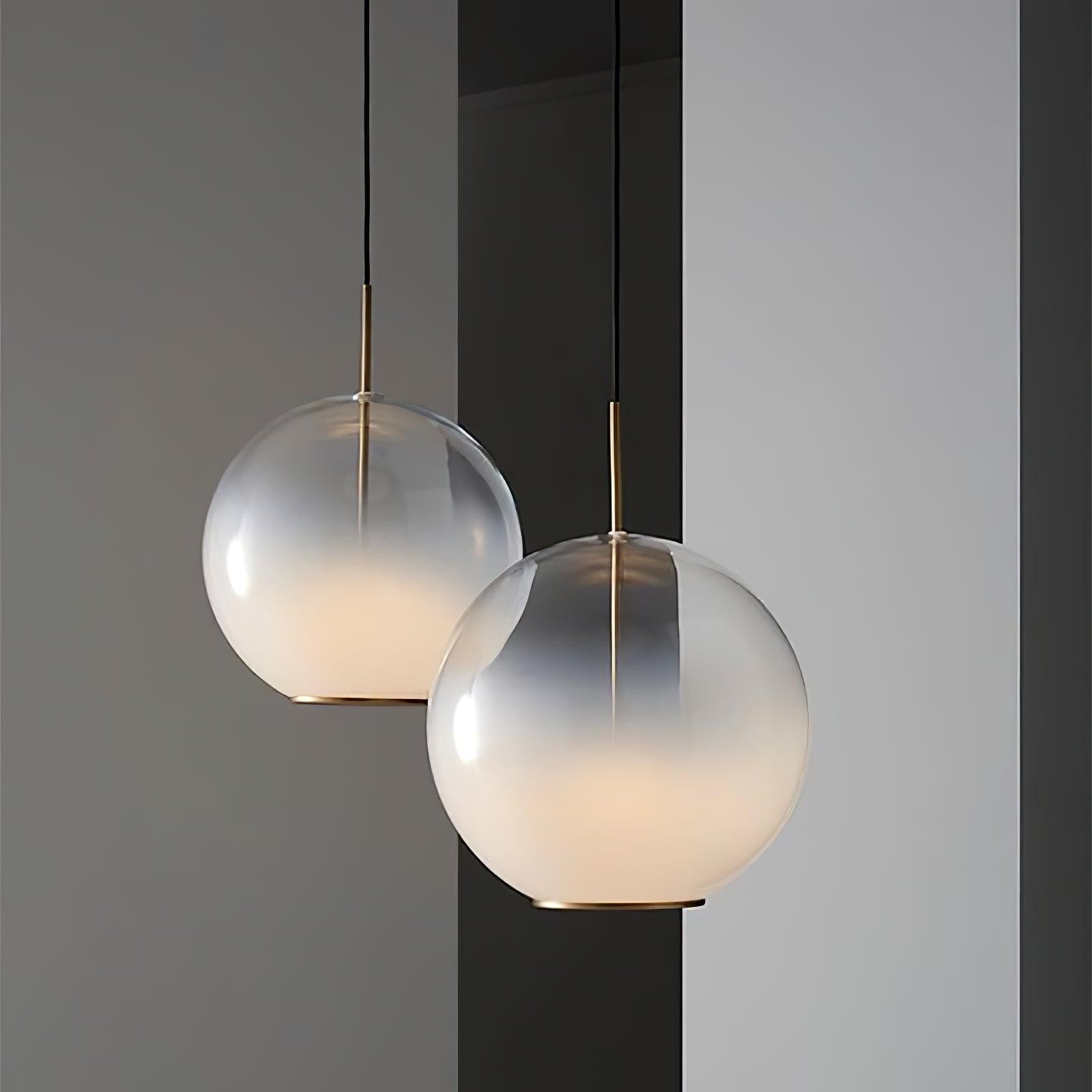 Eenvoudige bolvormige druppelvormige glazen hanglamp HL888