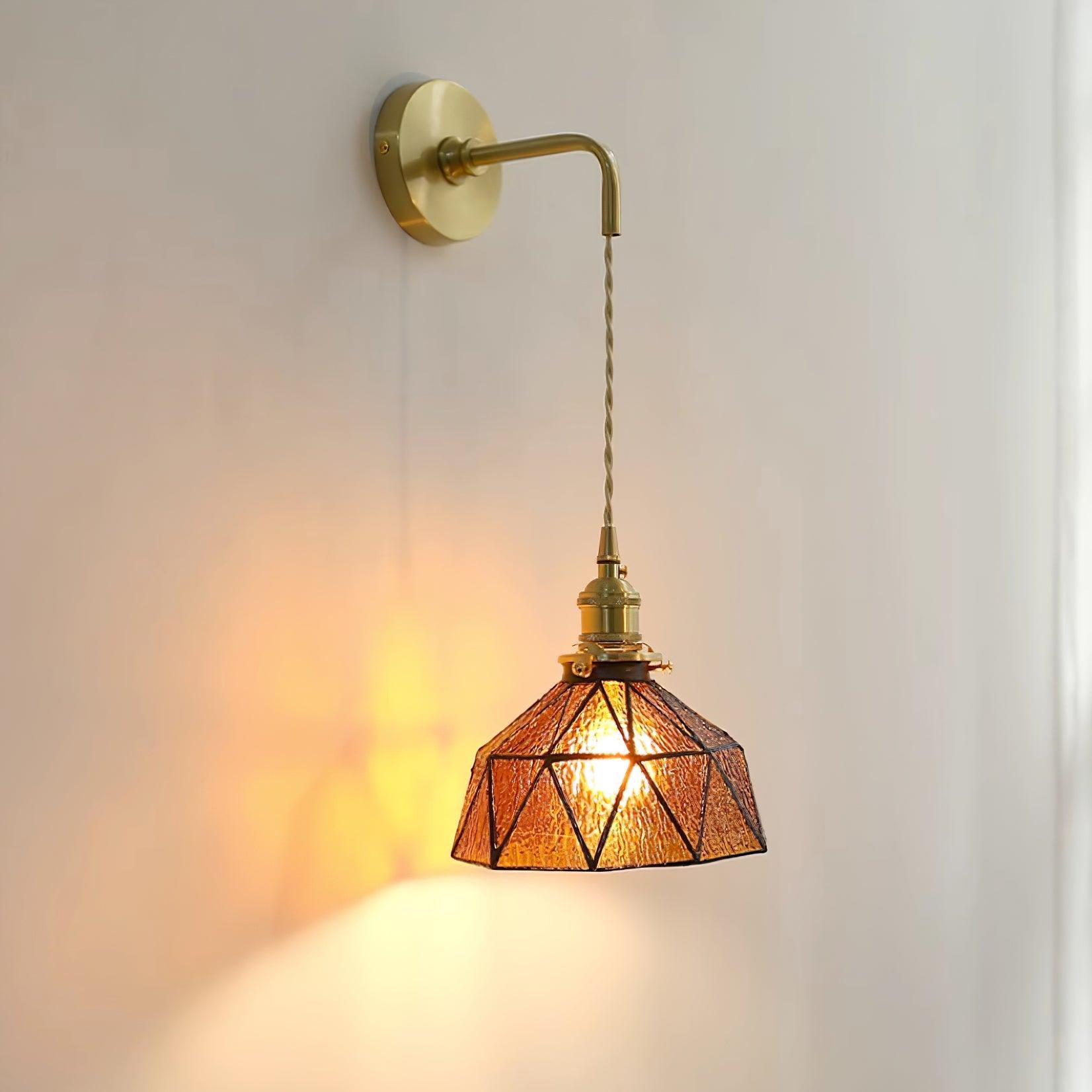 Retro pastorale glazen wandlamp HL781