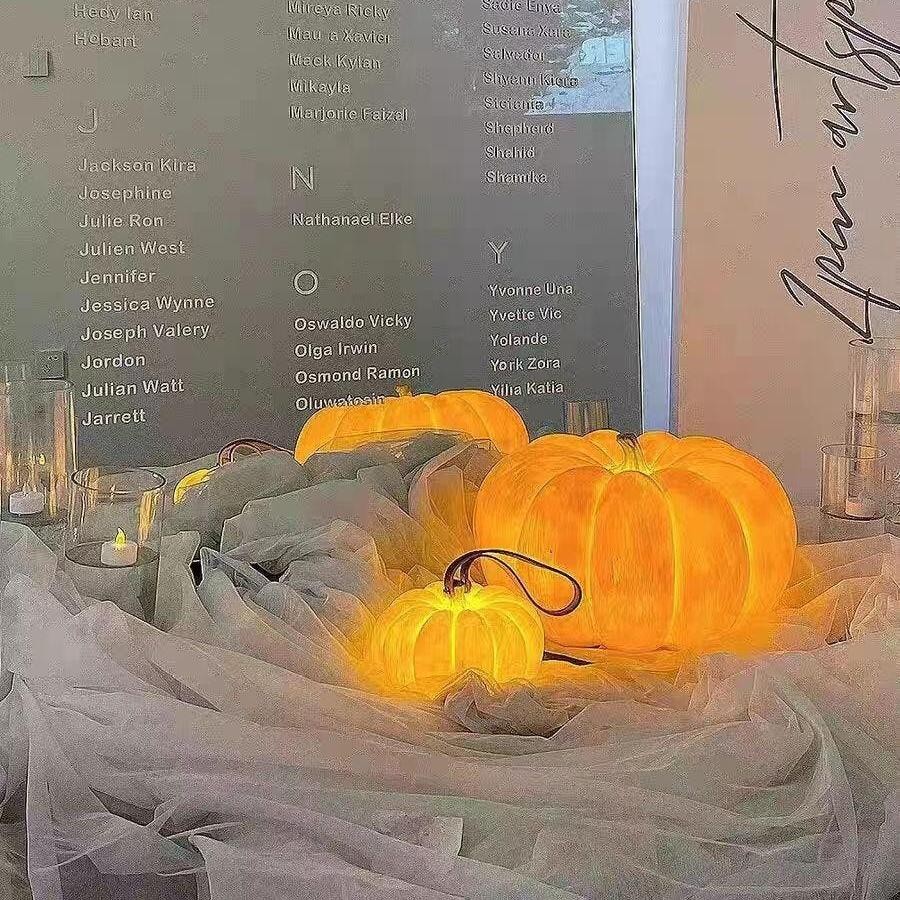 Pompoen Draagbare Tafellamp Voor Halloween Decoraties Buiten HL86