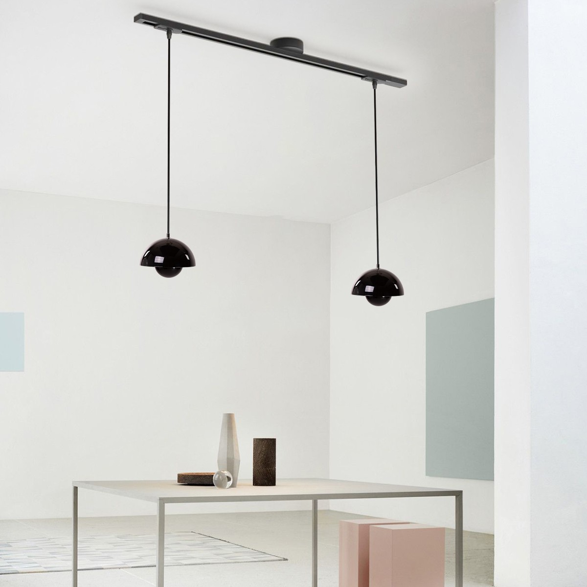Zwenkarm enkel ophangsysteem voor een hanglamp HL202