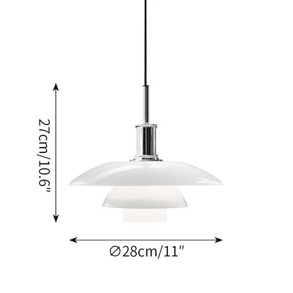 Klassieke Opaalglas Eettafel Hanglamp