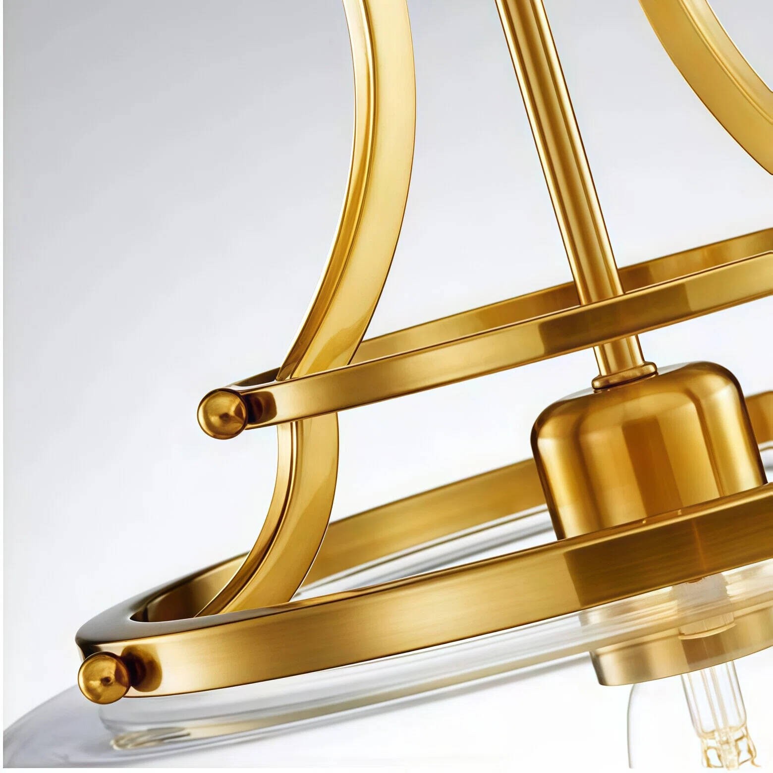 Lirra Vintage hanglamp met transparante glazen koepel - Klassieke industriële stijl voor de entree HL2425