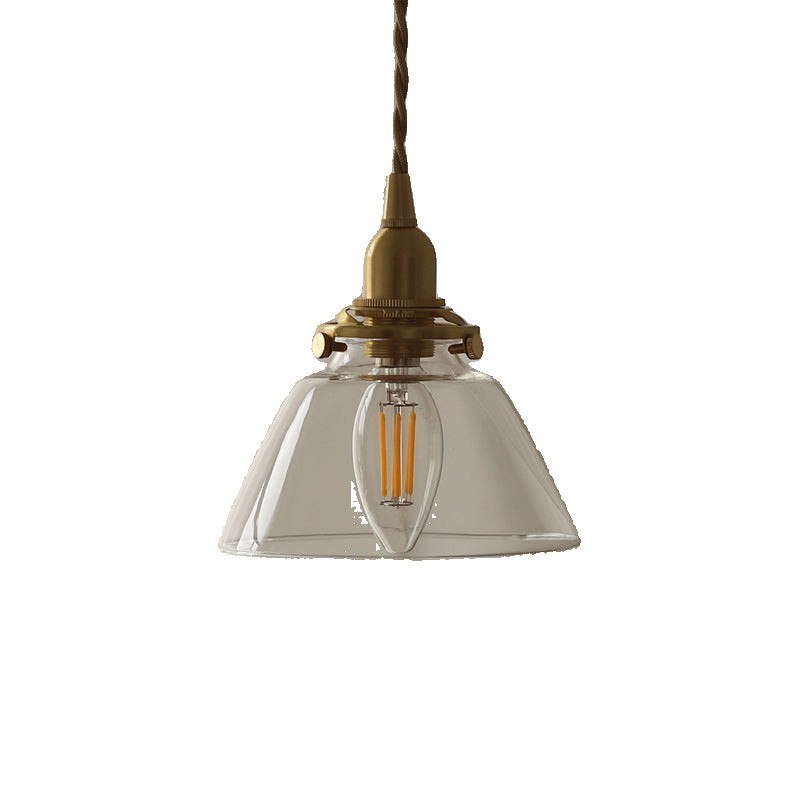 Jasmine Vintage messing glazen hanglamp HL3503