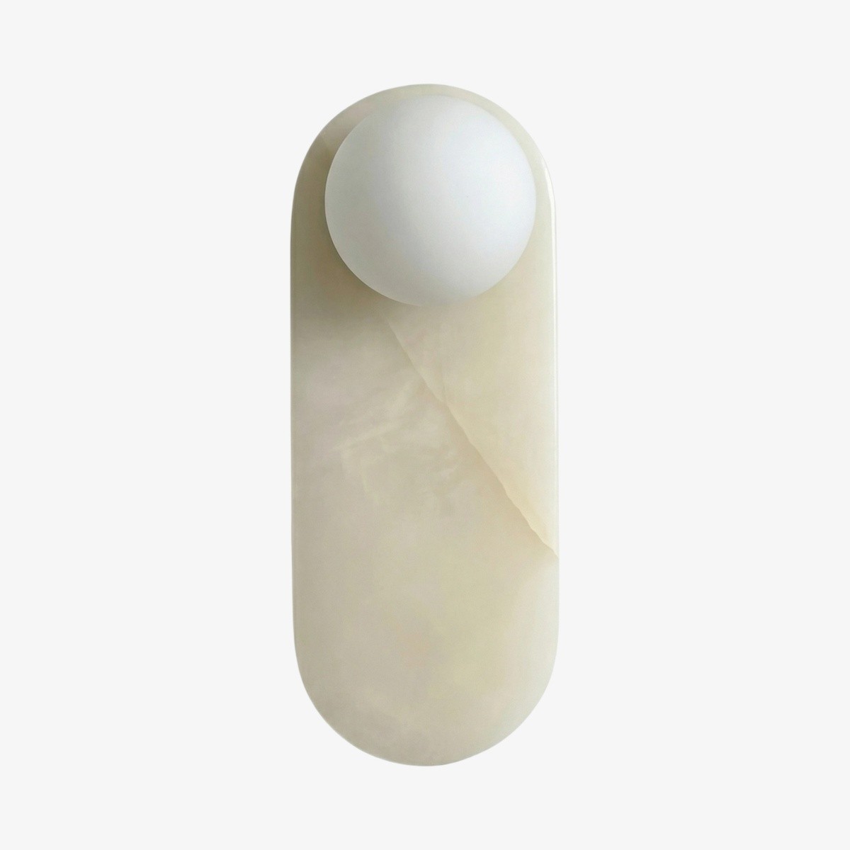 Vinbrea stenen wandlamp met organische textuur - accentverlichting in mid-century stijl voor slaapkamer en hal HL2545