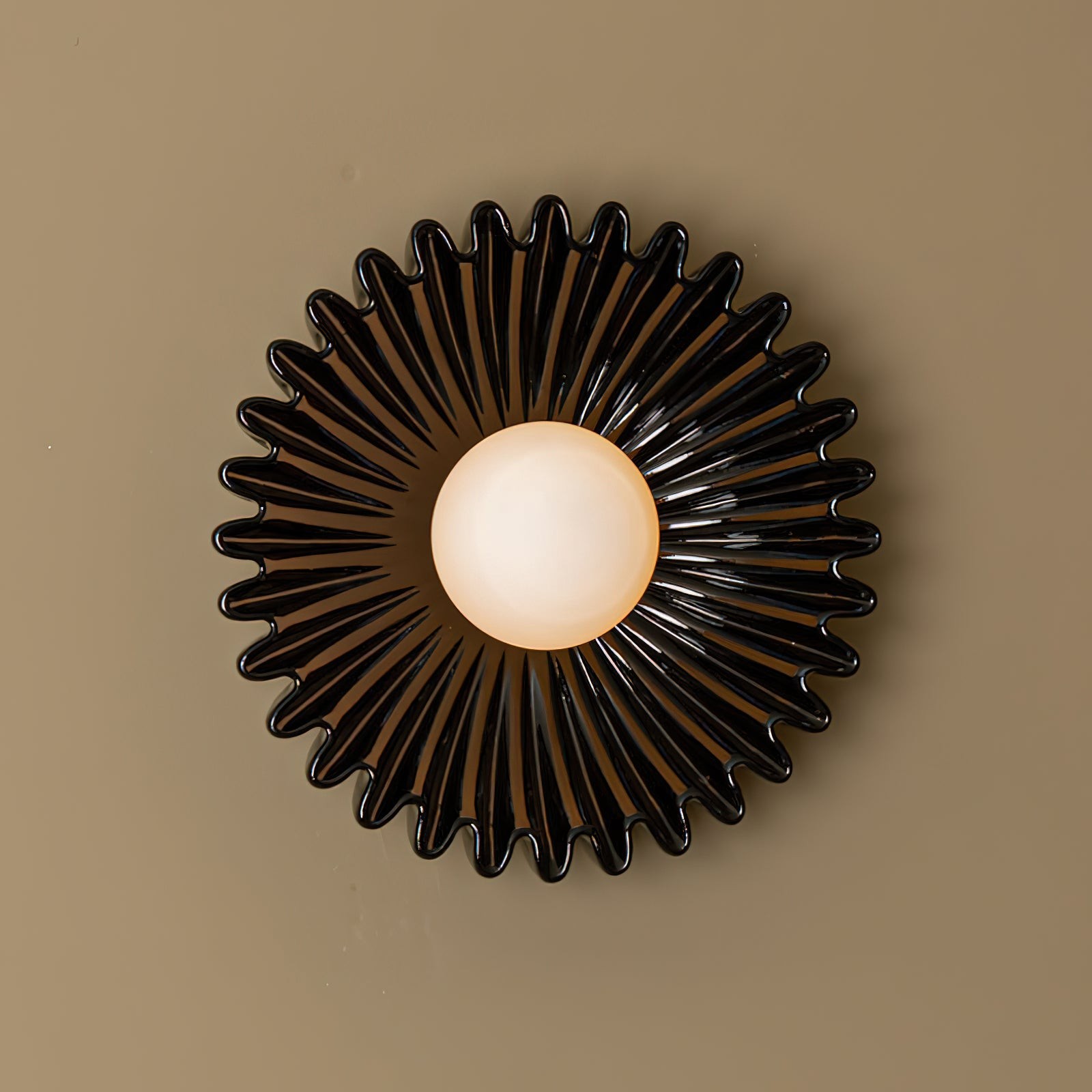 Kunststof lampenkap keramische bloem wandlamp HL375