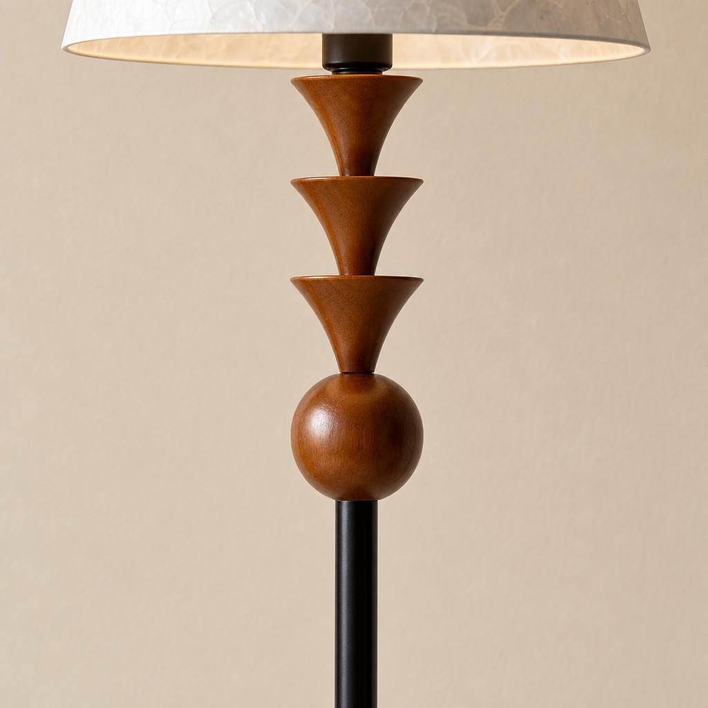 Micahell Moderne Vloerlamp - Trapsgewijze Schelpkap Staande Lamp voor Slaapkamer HL3525