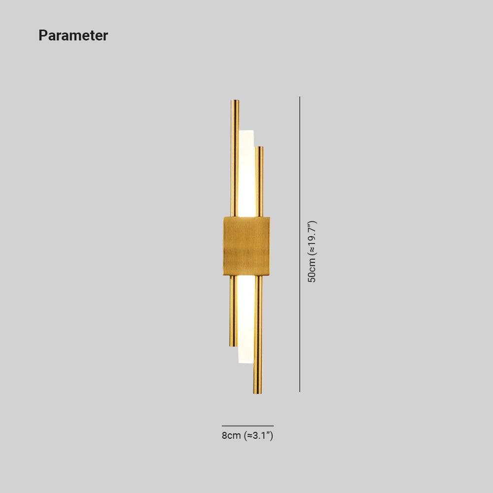 LuminArt - Stijlvolle zwart/gouden LED-wandlamp HL3319