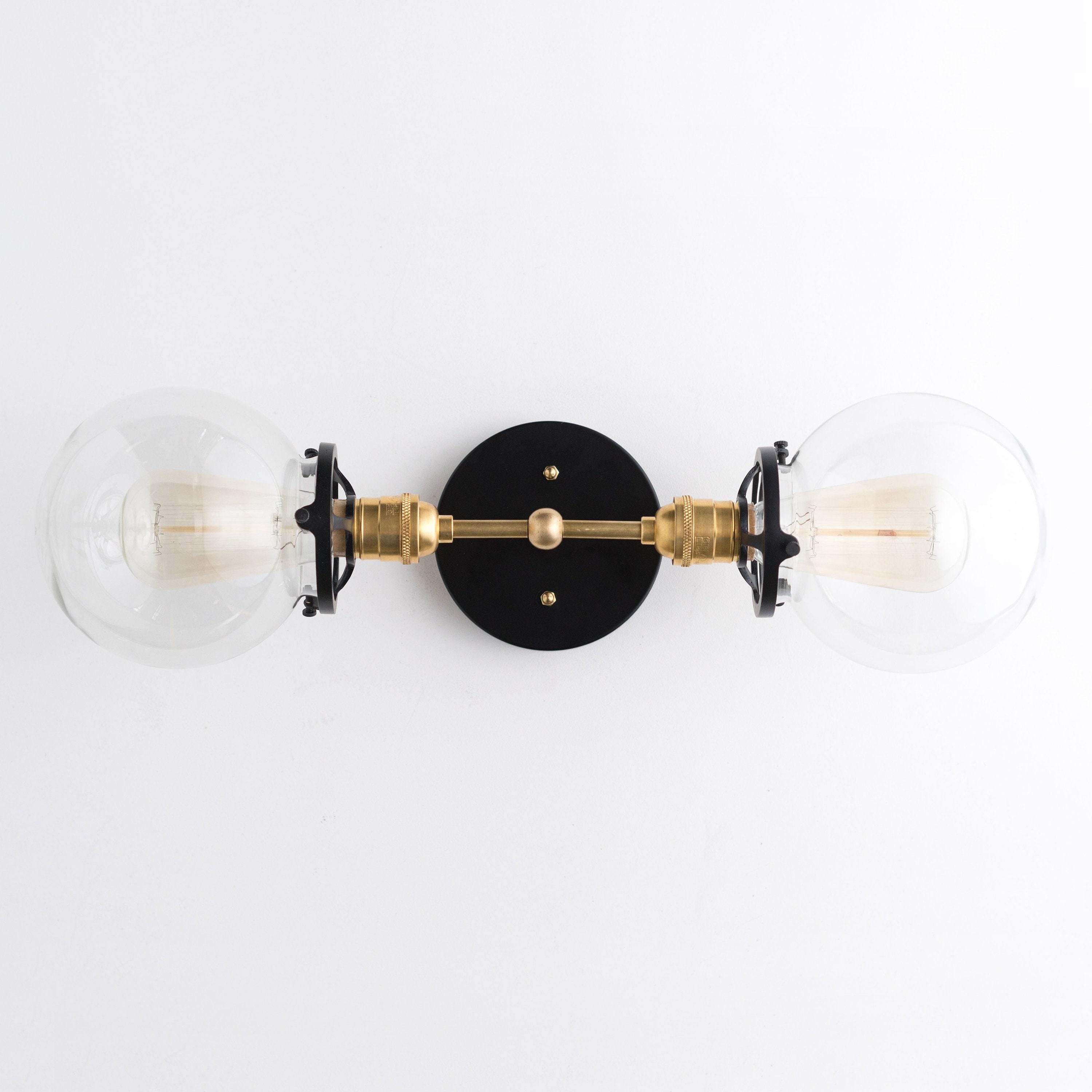Lumio Globe Industriële Badkamerverlichting - Moderne Dubbele Bol Wandlamp HL1705