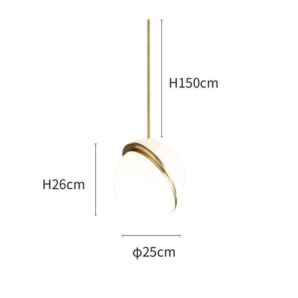 Crescent Opalen Bol Hanglamp