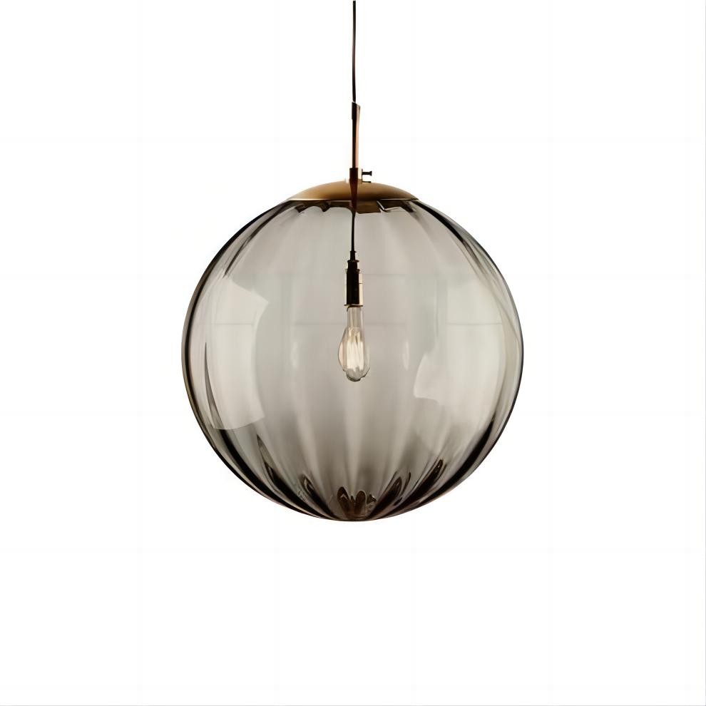 Glazen Bol Hanglamp Met Scandinavisch Waterpatroon HL260