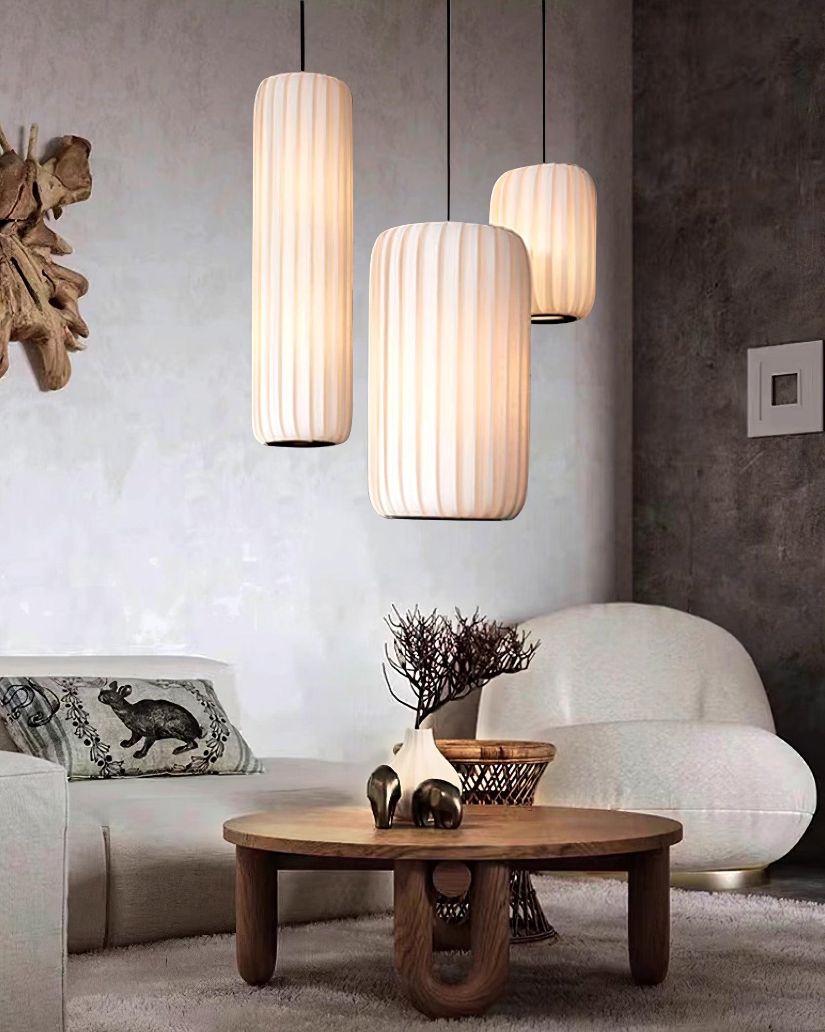 Scandinavische minimalistische stoffen hanglamp HL764