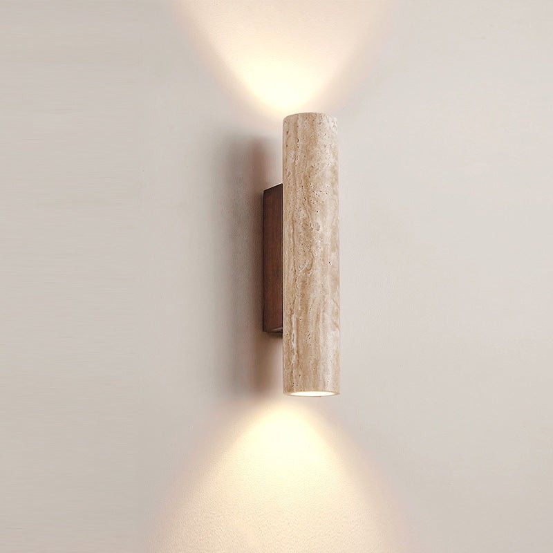 Japandi Tube Travertine Minimalistische Wandlamp HL1286