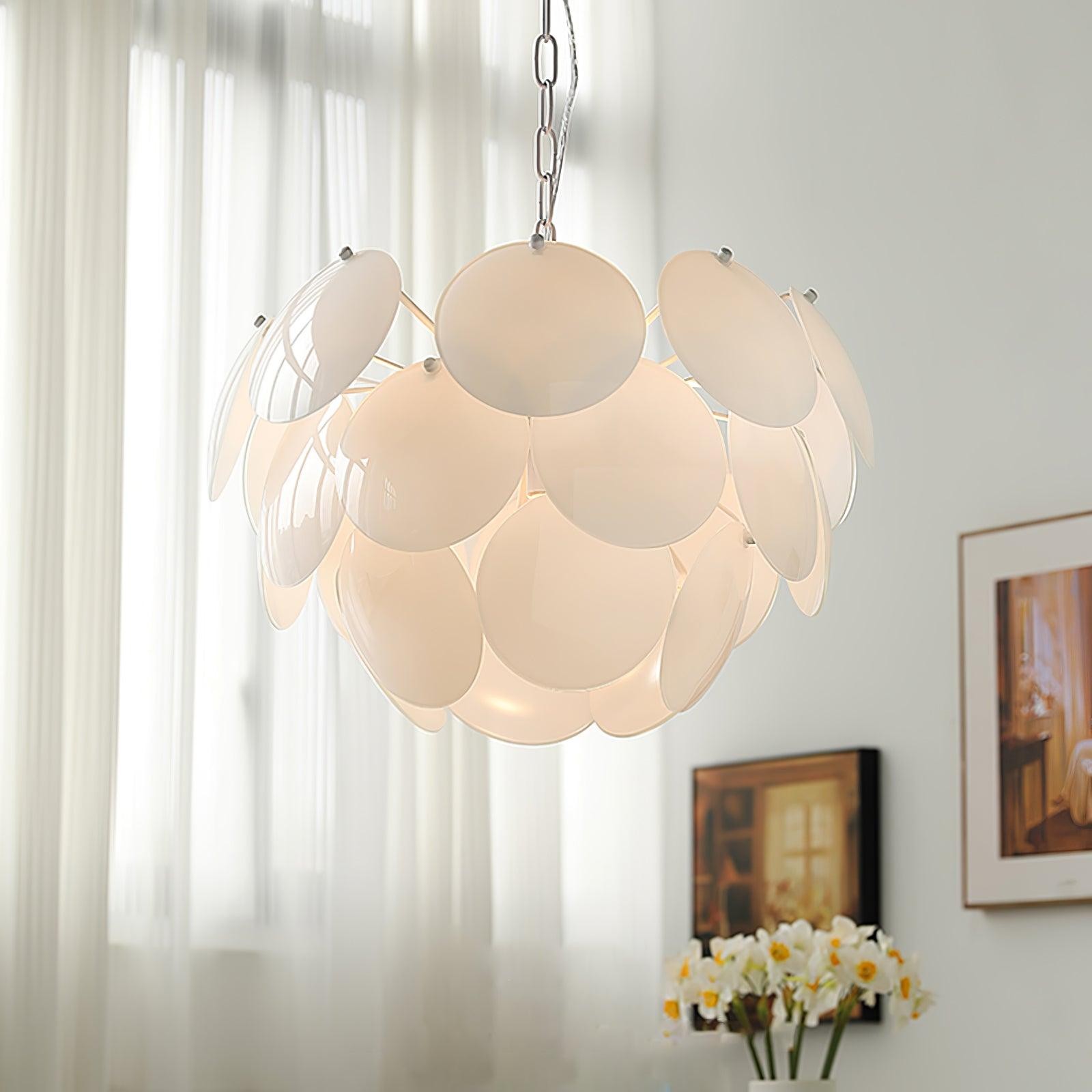 Luxe mode lichtgevende bloemblaadjes glazen kroonluchter HL581