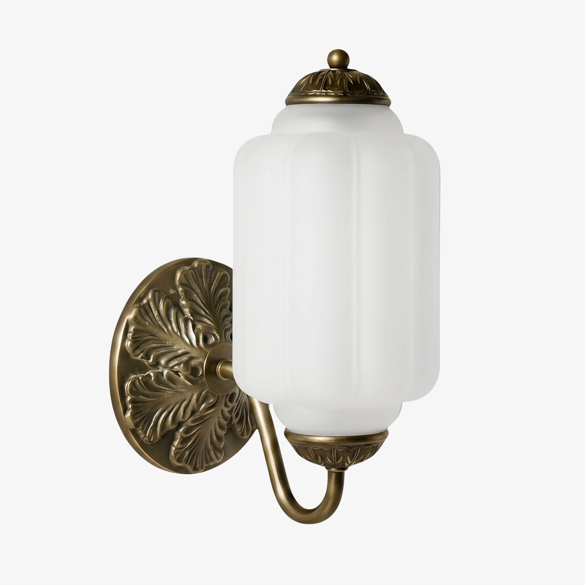 Eloise Messing Wandlamp – Elegante Melkglas Vintage Verlichting HL1652