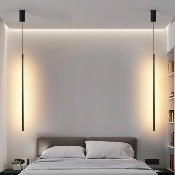 Modern Industriële LED Hanglamp Zwarte voor Eettafel Slaapkamer