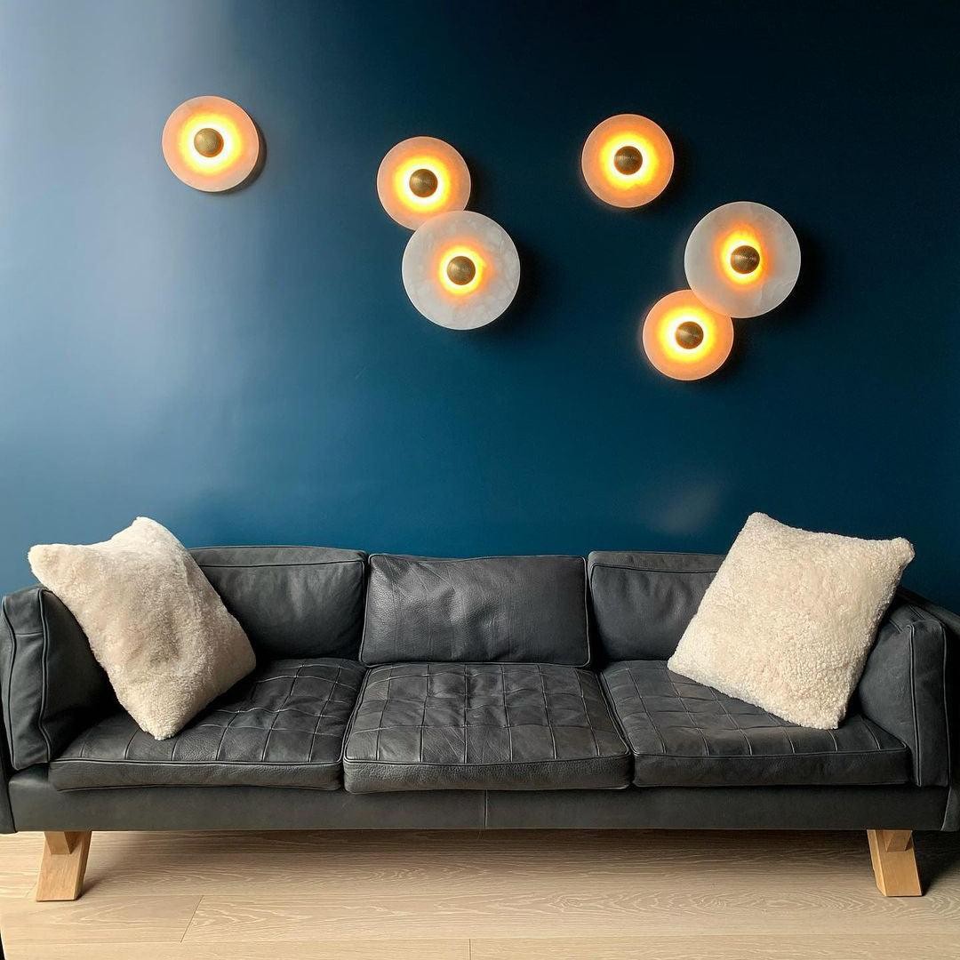 Creatieve marmeren ronde wandlamp HL717